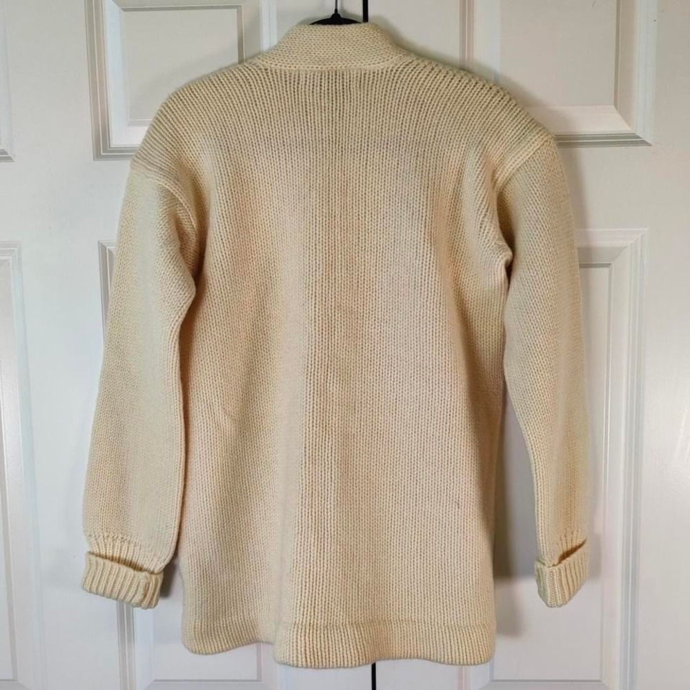 Vintage 50s 60s Highland Sportswear Shetland Wool Varsity Cardigan Collegiate S - Picture 5 of 8